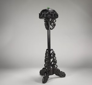 QING DYNASTY ROSEWOOD INCENSE BURNER