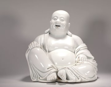 MAITREYA BUDDHA STATUE FROM DEHUA KILN IN THE QING DYNASTY