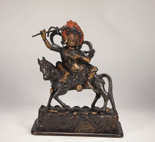 QING DYNASTY BRONZE AUSPICIOUS GODDESS