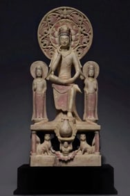 NORTHERN QI WHITE MARBLE THINKING BODHISATTVA