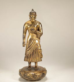 GILDED BUDDHA STATUE FROM THE QING DYNASTY