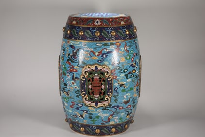 QING DYNASTY CLOISONN? EMBROIDERED CUSHION