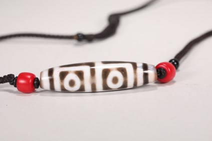 PURE CINNABAR DZI BEADS