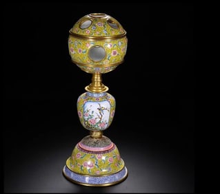 QING DYNASTY PAINTED ENAMEL INCENSE BURNER