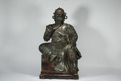 BRONZE GUAN GONG FROM THE MING DYNASTY