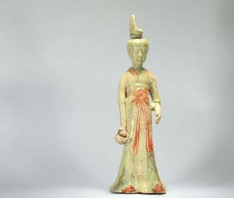 TANG DYNASTY CELADON FIGURES