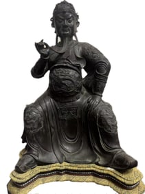 BRONZE GUAN GONG FROM THE MING DYNASTY