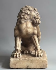 TANG DYNASTY WHITE MARBLE LION