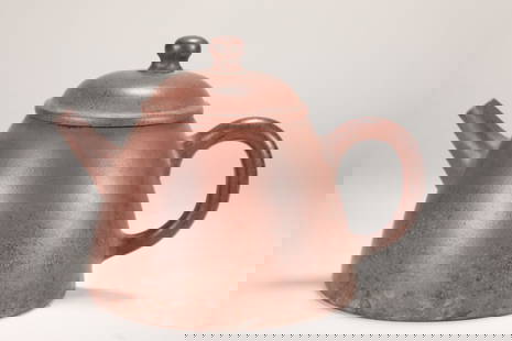 QING DYNASTY PURPLE CLAY TEAPOT: Name QING DYNASTY PURPLE CLAY TEAPOT Dimensions H:17CM L:12.6CM Condition Additional photographs and Condition reports are provided by request as a courtesy to our clients, as such any c