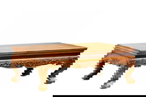 QING DYNASTY HUANGHUALI SQUARE TABLE: Name QING DYNASTY HUANGHUALI SQUARE TABLE Dimensions H:23CM L:66CM Condition Additional photographs and Condition reports are provided by request as a courtesy to our clients, as such an