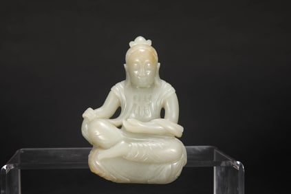 MING DYNASTY HETIAN JADE BUDDHA