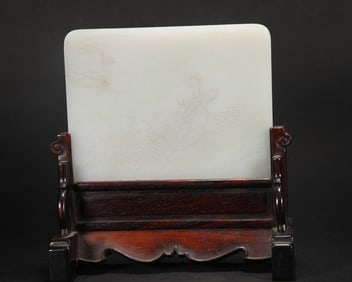 QING DYNASTY HETIAN JADE SCREEN
