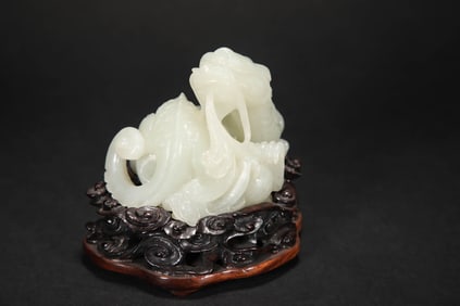 HETIAN JADE DRAGON FROM THE QING DYNASTY