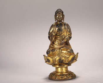 LIAO DYNASTY GILDED BUDDHA STATUE