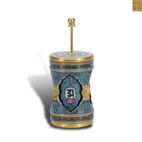 Qianlong period, Qing Dynasty Cloisonn?? mani wheel