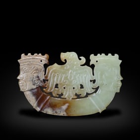 Shijiahe Culture Jade divine figure pendant Yu Huang