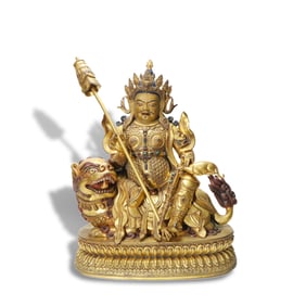 Ming Dynasty Gilt-copper Jambhala statue in Dansati style