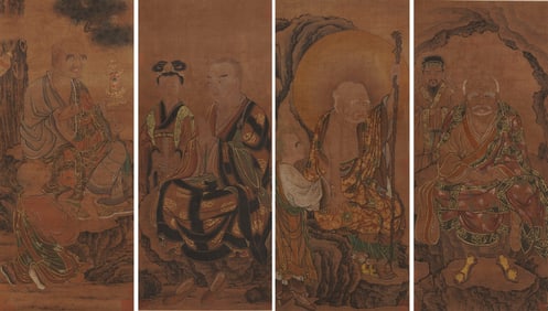 Anonymous Four-panel Arhat Paintings