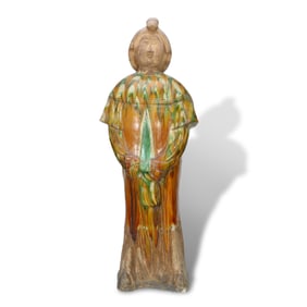 Tang Dynasty Tri-color figurine of a court lady