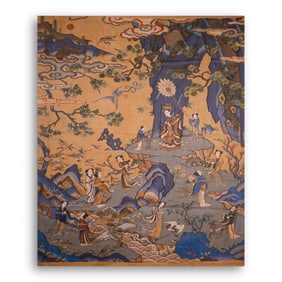 Ming Dynasty Kesi (Silk Tapestry) Picture of Auspicious Celebration in the Jasper Pool