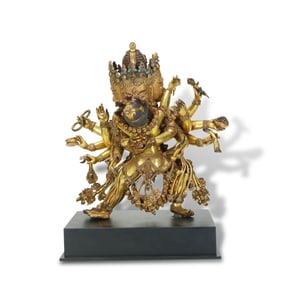 Ming Dynasty Gilt-bronze statue of Chakrasamvara
