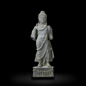 3rd - 4th century Gandharan standing Buddha statue