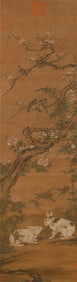 AN ANCIENT CHINESE RABBIT PAINTING BY LU JI