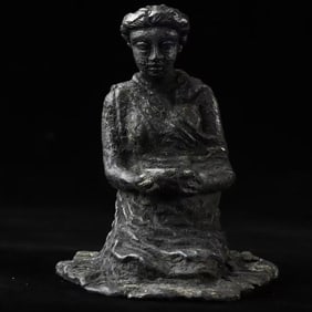 ANCIENT ROMAN SILVER SCULPTURE OF A FIGURE