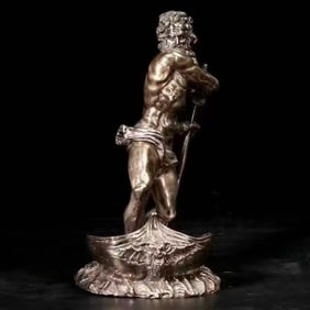 ART NOUVEAU SILVER SCULPTURE OF A FIGURE
