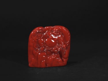 QING DYNASTY BEESWAX FIGURE ORNAMENTS