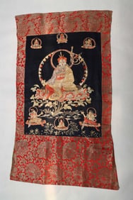 QING DYNASTY EMBROIDERED THANGKA