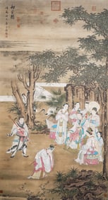 AN ANCIENT CHINESE FIGURE PAINTING BY TANG YIN