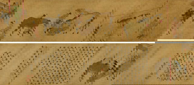 AN ANONYMOUS ANCIENT CHINESE HORSE PATTERN HANDSCROLL
