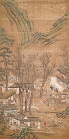 AN ANCIENT CHINESE FIGURE PAINTING BY QIU YING