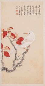 A CHINESE FLOWER-AND-BIRD PAINTING BY XIE ZILIU