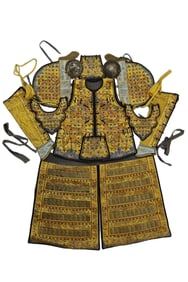 YELLOW ARMOR WITH DRAGON PATTERNS FROM THE QING DYNASTY