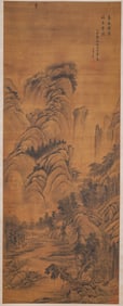 AN ANCIENT CHINESE LANDSCAPE PAINTING BY WANG CUI