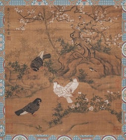 AN ANCIENT CHINESE FLOWER-AND-BIRD PAINTING BY LI DI