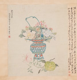 A CHINESE FLOWER PAINTING BY YUN SHOUPING