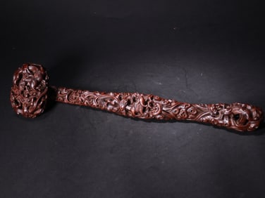A ROSEWOOD RUYI FROM THE QING DYNASTY
