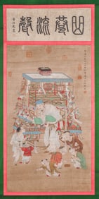 AN ANCIENT CHINESE FIGURE PAINTING BY WANG ZHENPENG