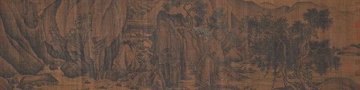 AN ANCIENT CHINESE LANDSCAPE HAND-SCROLL BY LI TANG