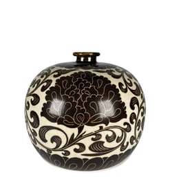 CIZHOU KILN FLOWER PATTERN POT OF MING DYNASTY