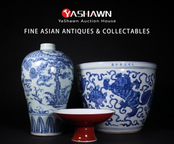 A BLUE AND WHITE BOWL WITH DRAGON PATTERNS FROM THE MING DYNASTY