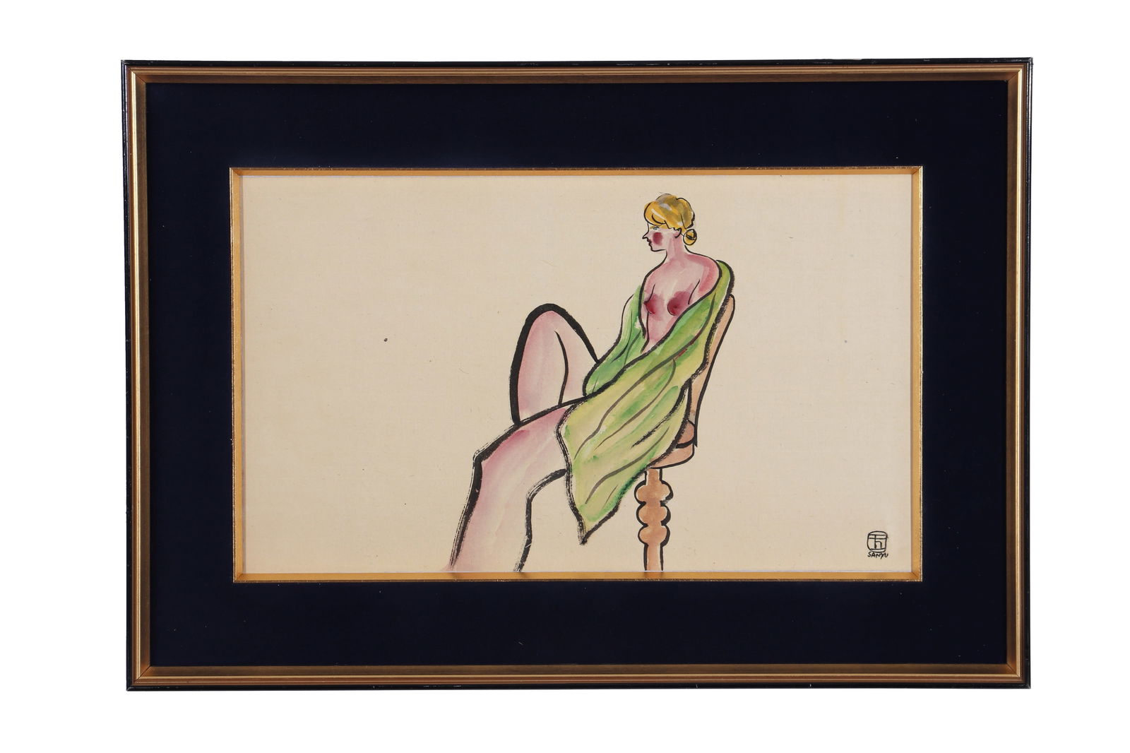 A PORTRAIT PAINTING, SIGNED BY SANYU (1 of 13)