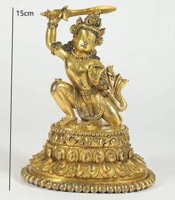MING DYNASTY GILT-BRONZE ACALA (ACHALA)