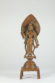 TANG DYNASTY GILDED BUDDHA STATUE