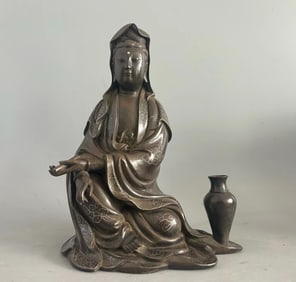 STONE-STATUE GUANYIN FROM THE MING DYNASTY