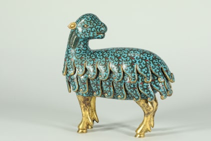 QING DYNASTY CLOISONN? SHEEP