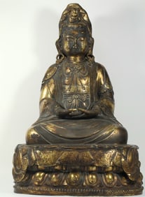 GILDED BODHISATTVA FROM THE MING DYNASTY